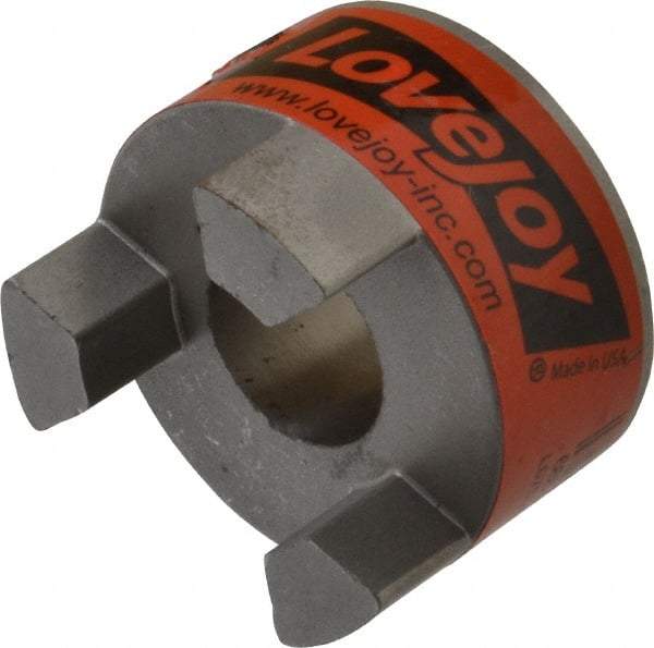 Lovejoy - 19mm Max Bore, 6mm x 2.8mm Keyway Width x Depth, Flexible Coupling Hub - 1-3/4" OD, 2.12" OAL, Sintered Iron, Order 2 Hubs & 1 Spider for Complete Coupling - All Tool & Supply