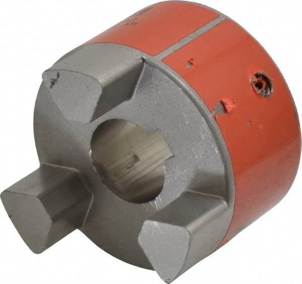 Lovejoy - 24mm Max Bore, 8mm x 3.3mm Keyway Width x Depth, Flexible Coupling Hub - 2.54" OD, 3-1/2" OAL, Sintered Iron, Order 2 Hubs & 1 Spider for Complete Coupling - All Tool & Supply