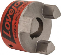 Lovejoy - 25mm Max Bore, 8mm x 3.3mm Keyway Width x Depth, Flexible Coupling Hub - 2.54" OD, 3-1/2" OAL, Sintered Iron, Order 2 Hubs & 1 Spider for Complete Coupling - All Tool & Supply