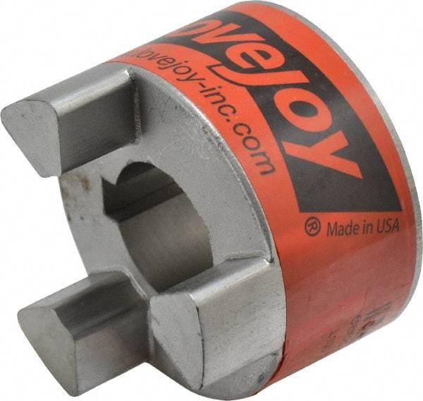 Lovejoy - 28mm Max Bore, 8mm x 3.3mm Keyway Width x Depth, Flexible Coupling Hub - 2.54" OD, 3-1/2" OAL, Sintered Iron, Order 2 Hubs & 1 Spider for Complete Coupling - All Tool & Supply