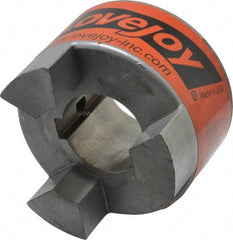 Lovejoy - 38mm Max Bore, 10mm x 3.3mm Keyway Width x Depth, Flexible Coupling Hub - 3.31" OD, 4-1/4" OAL, Sintered Iron, Order 2 Hubs & 1 Spider for Complete Coupling - All Tool & Supply