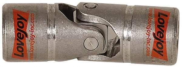 Lovejoy - 1-1/2" Bore Depth, 10,400 In/Lbs. Torque, D-Type Single Universal Joint - 1" Inside x 2" Outside Diam, 5-7/16" OAL - All Tool & Supply