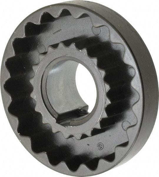 Lovejoy - 1-1/8" Max Bore Diam, 1/4" x 1/8" Keyway Width x Depth, Flexible Coupling Hub - 3-1/4" OD, 2.88" OAL, Cast Iron - All Tool & Supply