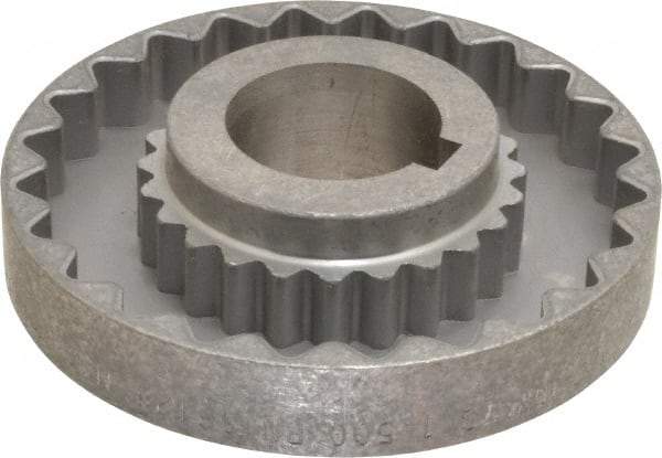 Lovejoy - 1-1/2" Max Bore Diam, 3/8" x 3/16" Keyway Width x Depth, Flexible Coupling Hub - 4-5/8" OD, 3.94" OAL, Cast Iron - All Tool & Supply