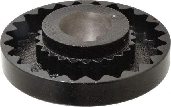 Lovejoy - 2" Max Bore Diam, 1/2" x 1/4" Keyway Width x Depth, Flexible Coupling Hub - 6.35" OD, 5.06" OAL, Cast Iron - All Tool & Supply