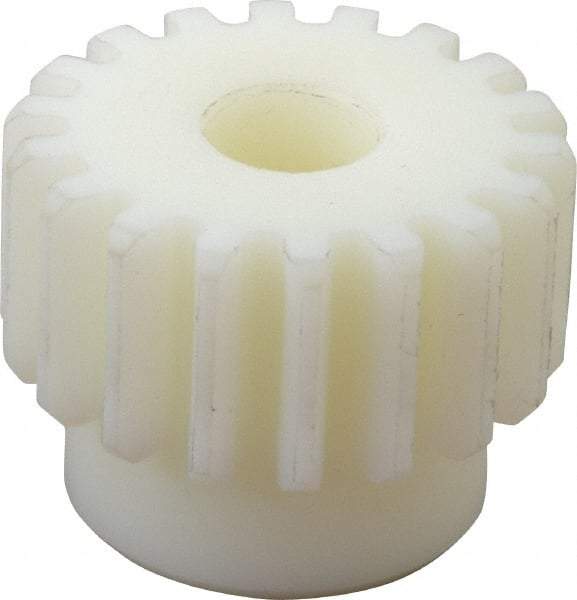 Poly Hi Solidur - 12 Pitch, 1-1/2" Pitch Diam, 18 Tooth Spur Gear - 3/4" Face Width, 1/2" Bore Diam, 1-1/4" Hub Diam, Nylon - All Tool & Supply