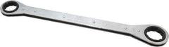 Lang - 1-1/16" x 1-1/4" 12 Point Ratcheting Box Wrench - Double End, 15" OAL, Steel, Nickel Chrome Finish - All Tool & Supply