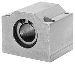 Pacific Bearing - 16mm ID, 43mm OAL x 42mm OAH Closed Single Pillow Block - 21mm Base-to-Ctr Ht - All Tool & Supply