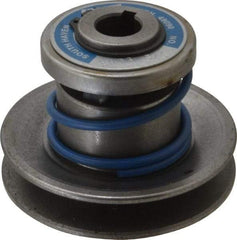 Lovejoy - 1.62" Min Pitch, 2.81" Long, 3.13" Max Diam, Spring Loaded Variable Speed Pulley - 3.38" Outside Diam, 5/8" Inside Diam, 0.333 Hp at 1750 RPM, 1/4 Hp at 1150 RPM - All Tool & Supply