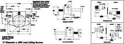 Duff-Norton - 1/4 Ton Capacity, 3" Lift Height, Upright Mechanical Screw Actuator - Top Plate - All Tool & Supply