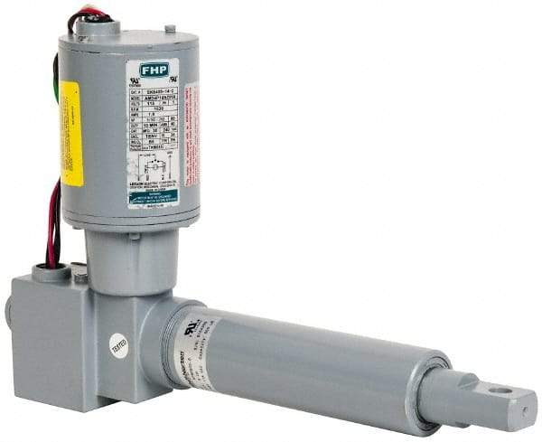 Duff-Norton - 6" Stroke Len, 25% Duty Cycle, 115 Volt, Linear Electromechanical Actuator with Limit Switch - AC Input, 0.58" per Second, 500 Lb Capacity - All Tool & Supply