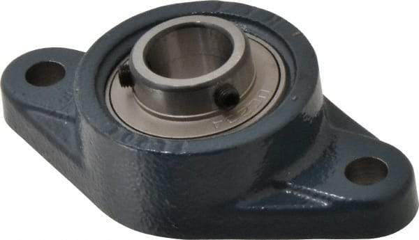 Value Collection - 113mm OAL2-Bolt Flange Bearing - 2830 Lb Dyn Cap, Cast Iron - All Tool & Supply