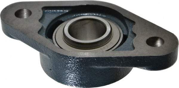 Value Collection - 130mm OAL2-Bolt Flange Bearing - 3100 Lb Dyn Cap, Cast Iron - All Tool & Supply