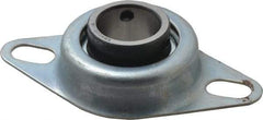 Value Collection - 1" ID, 1.2205" OAL x 4-1/2" OAH 2-Bolt Flange - 1,740 Lb Static Cap, 3,100 Lb Dyn Cap, 3-3/8" Btw Mnt Hole Ctrs, Stamped Steel Rubber Mount - All Tool & Supply