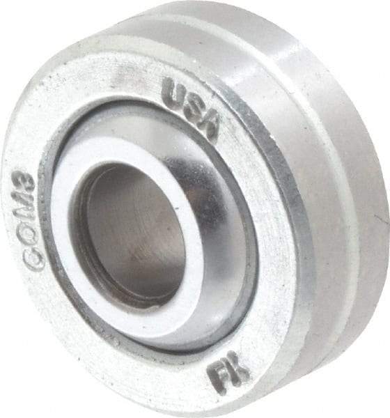 Made in USA - 3/16" Bore Diam, 3,250 Lb Dynamic Capacity, 9/32" Wide, Ball-Joint Spherical Plain Bearing - 9/16" OD - All Tool & Supply