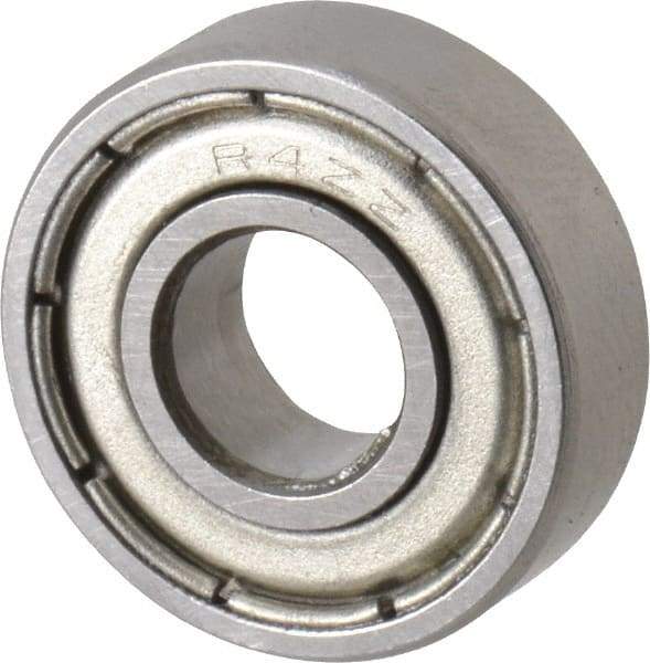 Tritan - 1/4" Bore Diam, 5/8" OD, Double Shield Deep Groove Radial Ball Bearing - 13/64" Wide, 1 Row, Round Bore, 139 Lb Static Capacity, 335 Lb Dynamic Capacity - All Tool & Supply