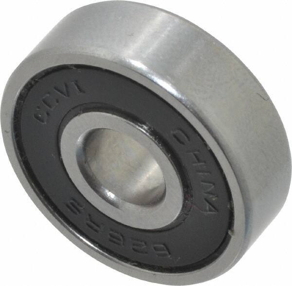 Tritan - 6mm Bore Diam, 19mm OD, Double Seal Deep Groove Radial Ball Bearing - 6mm Wide, 1 Row, Round Bore, 200 Lb Static Capacity, 530 Lb Dynamic Capacity - All Tool & Supply