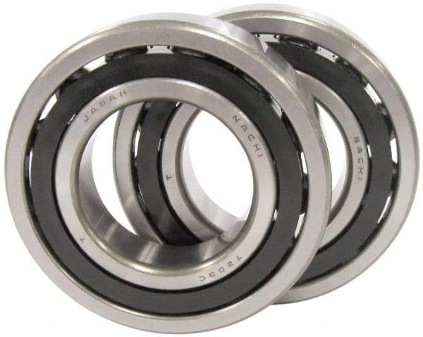Nachi - 50mm Bore Diam, 80mm OD, Open Angular Contact Radial Ball Bearing - 16mm Wide, 1 Row, Round Bore, 44,000 Nm Static Capacity, 42,500 Nm Dynamic Capacity - All Tool & Supply