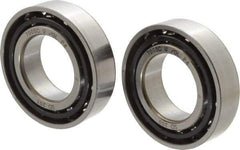 Nachi - 25mm Bore Diam, 47mm OD, Open Angular Contact Radial Ball Bearing - 12mm Wide, 1 Row, Round Bore, 17,300 Nm Static Capacity, 21,000 Nm Dynamic Capacity - All Tool & Supply