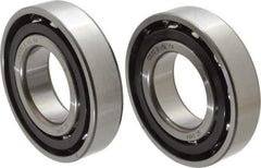 Nachi - 35mm Bore Diam, 72mm OD, Open Angular Contact Radial Ball Bearing - 17mm Wide, 1 Row, Round Bore, 40,000 Nm Static Capacity, 49,500 Nm Dynamic Capacity - All Tool & Supply