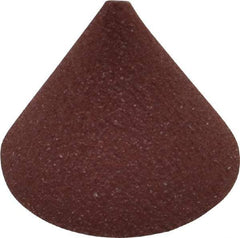 Superior Abrasives - 3/4" Diam 180 Grit 60° Included Angle Cone Center Lap - Aluminum Oxide, Very Fine Grade, Lock Nut Mount - All Tool & Supply