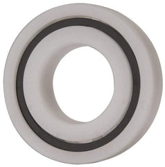 Made in USA - 1" Bore Diam, 2" OD, Open Plastic Race Radial Ball Bearing - 1/2" Wide, 1 Row, Round Bore, 61 Lb Static Capacity, 92 Lb Dynamic Capacity - All Tool & Supply