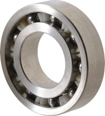 Made in USA - 1" Bore Diam, 2" OD, Open Precision Ground Radial Ball Bearing - 1/2" Wide, 1 Row, Round Bore, 163 Lb Static Capacity, 276 Lb Dynamic Capacity - All Tool & Supply