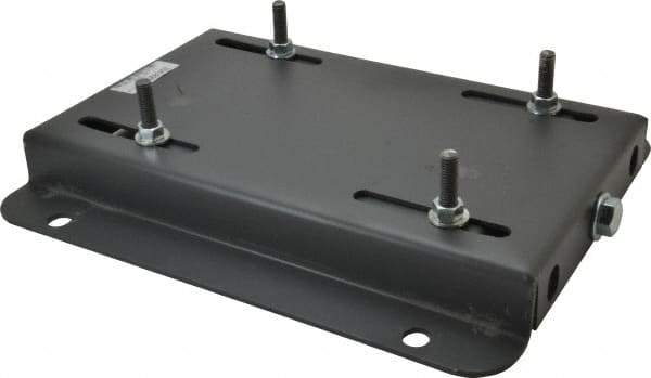 Made in USA - 3/8" Bolt Steel Rigid Fixed Base Motor Base - Adjusting Single Screw, 184T NEMA Frame - All Tool & Supply