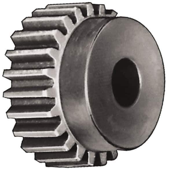 Browning - 10 Pitch, 2.4" Pitch Diam, 1.6" OD, 24 Tooth Spur Gear - 1-1/4" Face Width, 7/8" Bore Diam, 2-7/64" Hub Diam, 20° Pressure Angle, Steel - All Tool & Supply