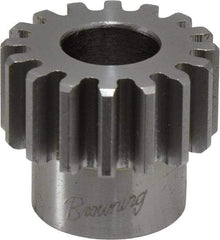 Browning - 16 Pitch, 1" Pitch Diam, 16 Tooth Spur Gear - 1/2" Bore Diam, 13/16" Hub Diam, Steel - All Tool & Supply