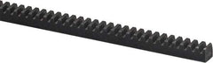 Browning - 1-1/2" Face Width, 6 Feet Long, 1-1/2" Thick Steel Gear Rack - Gray, 8 Pitch, 20° Pressure Angle - All Tool & Supply