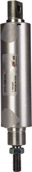 ARO/Ingersoll-Rand - 3" Stroke x 1-1/2" Bore Double Acting Air Cylinder - 1/4 Port, 1/2-13 Rod Thread - All Tool & Supply