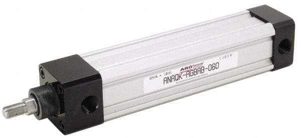 ARO/Ingersoll-Rand - 3" Stroke x 2" Bore Double Acting Air Cylinder - 7/16-20 Rod Thread, 250 Max psi, 185°F - All Tool & Supply