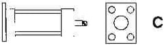 ARO/Ingersoll-Rand - Air Cylinder MF2 Cap Flange Mount Kit - For 4" Air Cylinders, Use with Provenair Series - All Tool & Supply