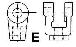 ARO/Ingersoll-Rand - Air Cylinder Rod Clevis - For 3-1/4 & 4" Air Cylinders, Use with Provenair Series - All Tool & Supply