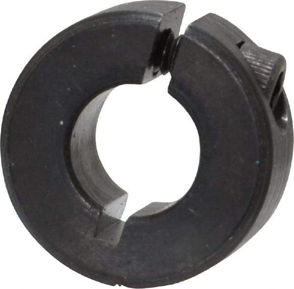 Climax Metal Products - 5/16" Bore, Steel, One Piece Clamp Collar - 11/16" Outside Diam, 5/16" Wide - All Tool & Supply