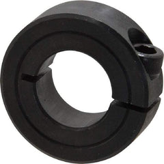 Climax Metal Products - 3/4" Bore, Steel, One Piece Clamp Collar - 1-1/2" Outside Diam, 1/2" Wide - All Tool & Supply