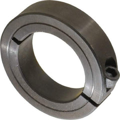 Climax Metal Products - 1-7/16" Bore, Steel, One Piece Clamp Collar - 2-1/4" Outside Diam, 9/16" Wide - All Tool & Supply