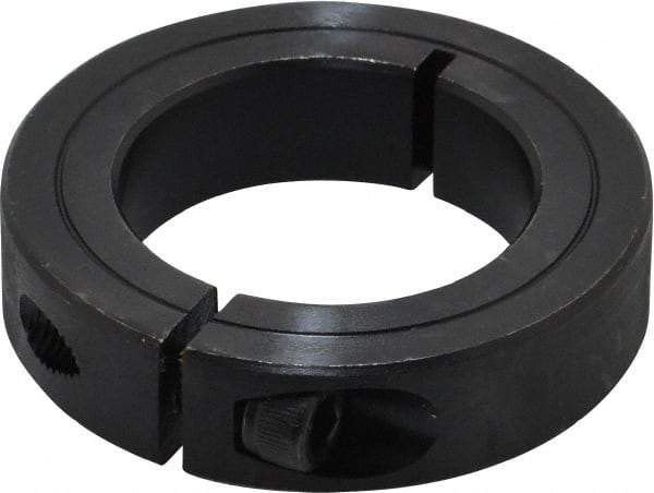 Climax Metal Products - 1-1/2" Bore, Steel, One Piece Clamp Collar - 2-3/8" Outside Diam, 9/16" Wide - All Tool & Supply