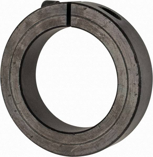 Climax Metal Products - 2-3/16" Bore, Steel, One Piece Clamp Collar - 3-1/4" Outside Diam, 3/4" Wide - All Tool & Supply