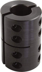 Climax Metal Products - 1-1/4" Inside x 2-1/4" Outside Diam, Two Piece Rigid Coupling without Keyway - 3-3/8" Long - All Tool & Supply