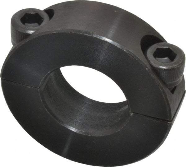 Climax Metal Products - 13/16" Bore, Steel, Two Piece Two Piece Split Shaft Collar - 1-5/8" Outside Diam, 1/2" Wide - All Tool & Supply