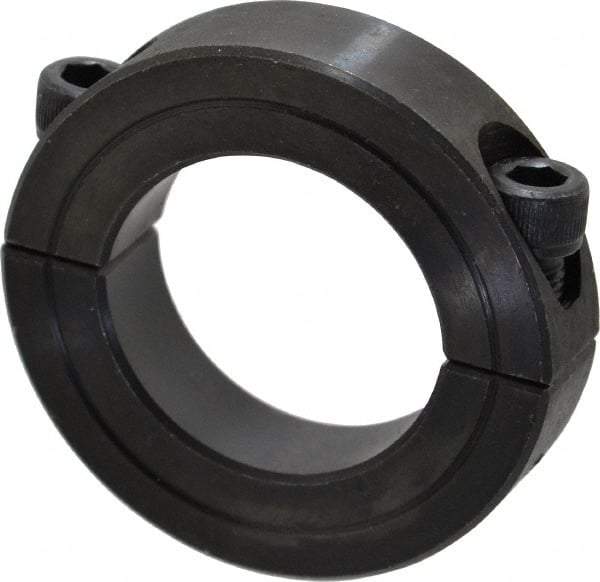 Climax Metal Products - 1-1/4" Bore, Steel, Two Piece Shaft Collar - 2-1/16" Outside Diam, 1/2" Wide - All Tool & Supply