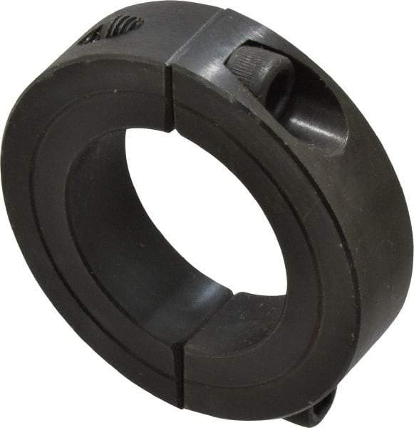 Climax Metal Products - 1-3/8" Bore, Steel, Two Piece Shaft Collar - 2-1/4" Outside Diam, 9/16" Wide - All Tool & Supply