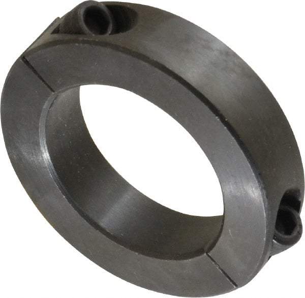 Climax Metal Products - 1-9/16" Bore, Steel, Two Piece Two Piece Split Shaft Collar - 2-3/8" Outside Diam, 9/16" Wide - All Tool & Supply