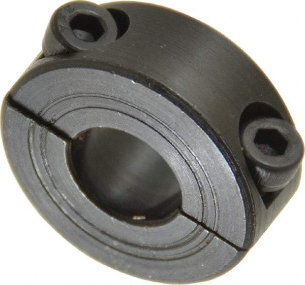 Climax Metal Products - 12mm Bore, Steel, Two Piece Shaft Collar - 1-1/8" Outside Diam - All Tool & Supply