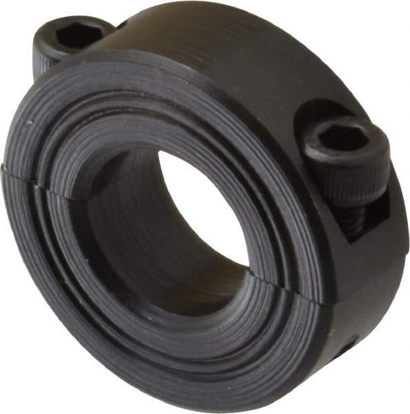 Climax Metal Products - 18mm Bore, Steel, Two Piece Shaft Collar - 1-1/2" Outside Diam - All Tool & Supply