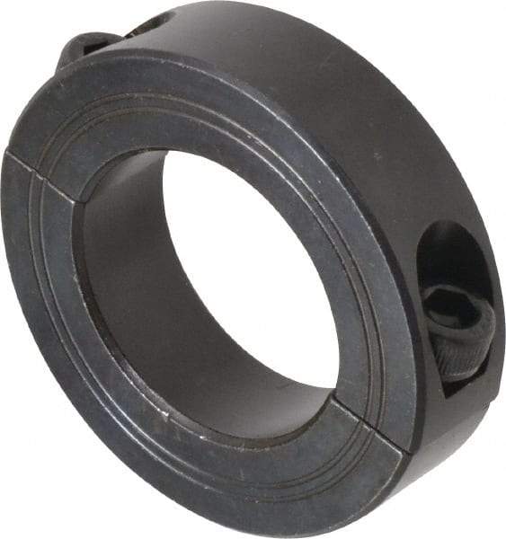 Climax Metal Products - 34mm Bore, Steel, Two Piece Shaft Collar - 2-1/4" Outside Diam - All Tool & Supply