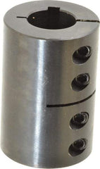 Climax Metal Products - 1" Inside x 2" Outside Diam, Rigid Coupling with Keyway - 3" Long x 1/4" Keyway Width - All Tool & Supply