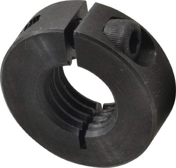 Climax Metal Products - 3/4-10 Thread, Steel, One Piece Threaded Shaft Collar - 1-1/2" Outside Diam, 1/2" Wide - All Tool & Supply